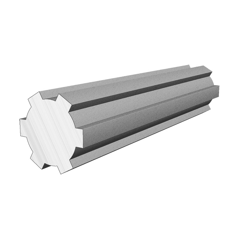 Branded SPSST20X16X4/1 Metric Stainless Steel Splined Shaft with 6 Splines 16x20x1000mm - Allow 2-3 Days