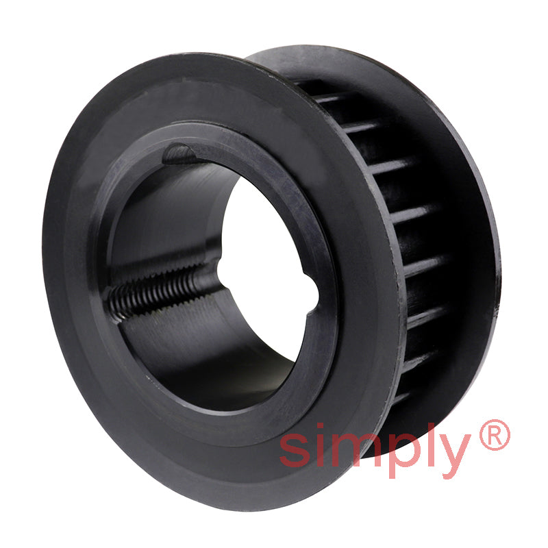 TL36-5M-15F - 5mm Pitch 36 Tooth Flanged HTD Type Steel Taper Bore Timing Pulley for 15mm Wide Belts