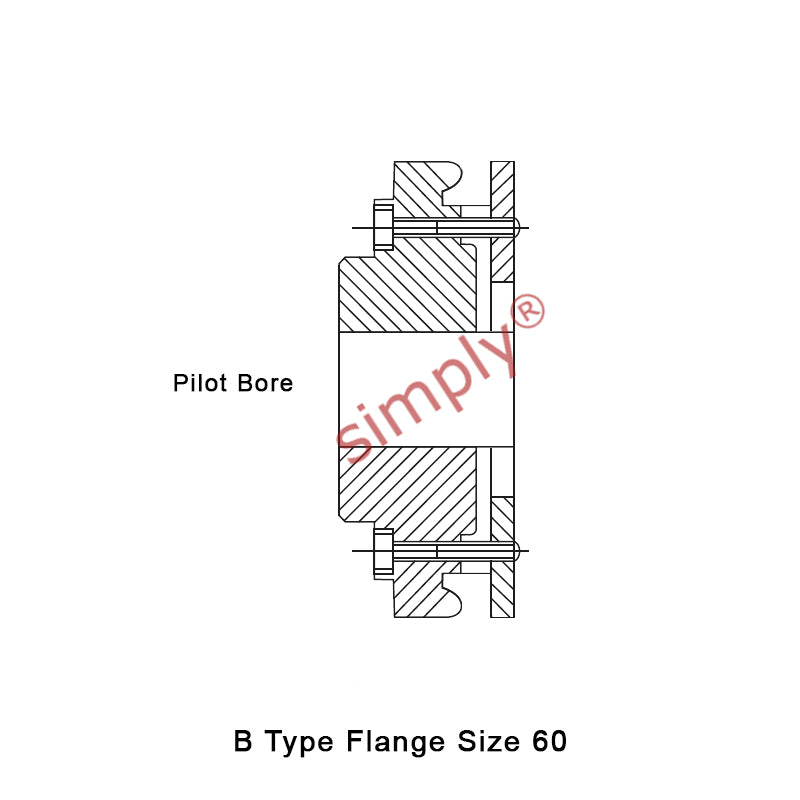 Major Branded F60B-MB Drive Coupling Pilot Bore Max Bore 45mm
