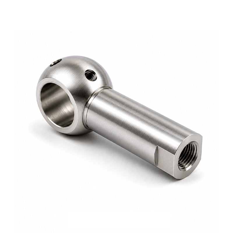 Chiavette B19SS Left Hand Stainless Steel Ball Socket with Internal Snap Ring and Holes for Safety Clip 19mm Ball Diameter M14 Thread - Allow 2-3 Days