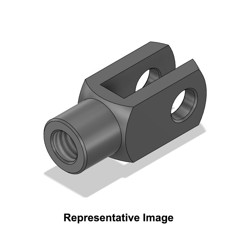 Chiavette G10X20FGPN Right Hand Female Steel Clevis for Pneumatic Cylinders 10mm Bore 20mm Base / Bore Center M10x1.25 Thread - Allow 7-10 Days