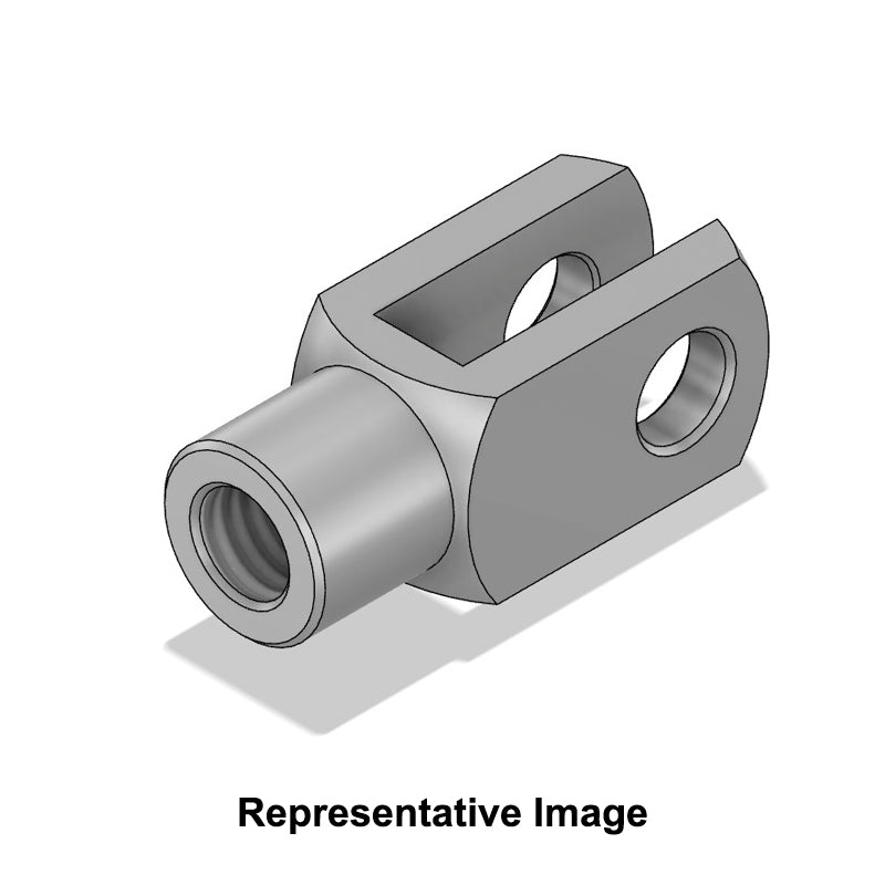 Chiavette GA12x24LH Left Hand Female Aluminium Clevis 12mm Bore 24mm Base / Bore Center M12x1.75 Thread - Allow 7-10 Days