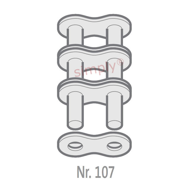 Renold Blue Box 140-3-NO107 ANSI / AS Triplex Chain Outer Link To Be Riveted 1-3/4 inch Pitch