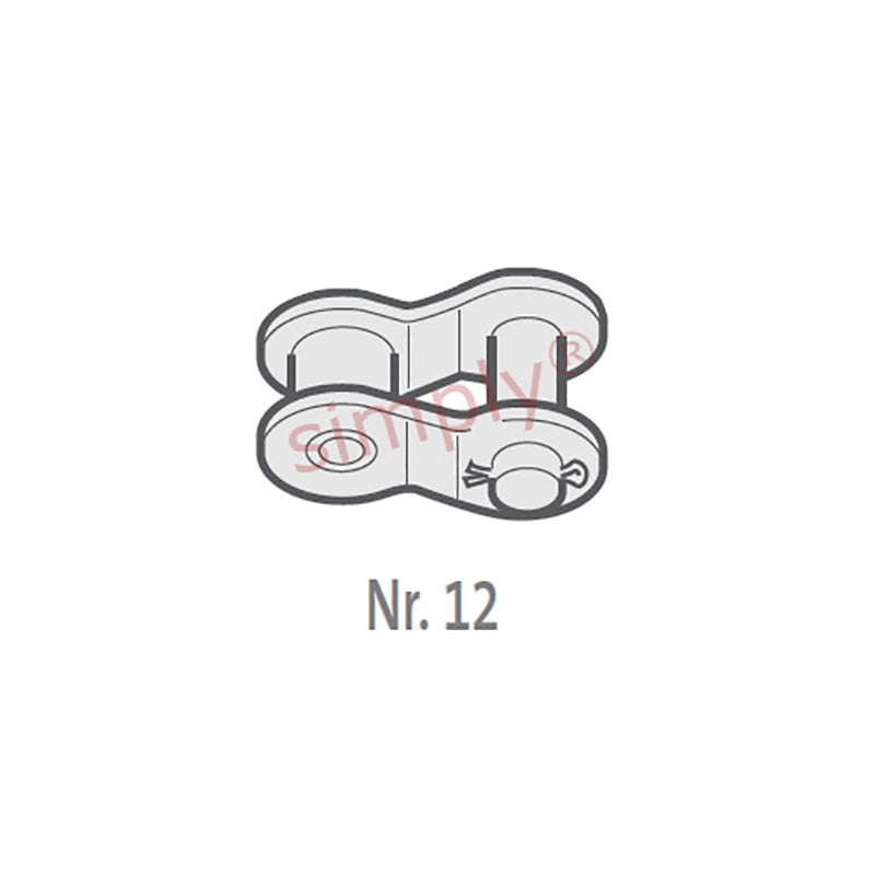 Renold Synergy 40-1-NO12 ANSI / AS Simplex Chain Single Cranked Cottered Link 1/2 inch Pitch