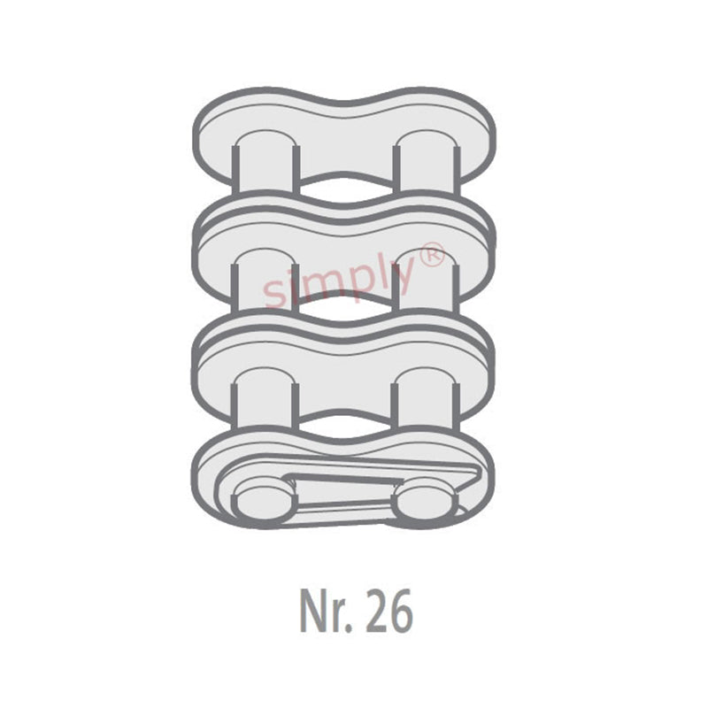 Renold SD 50-3-NO26 ANSI / AS Triplex Chain Connecting Link With Spring Clip 5/8 inch Pitch