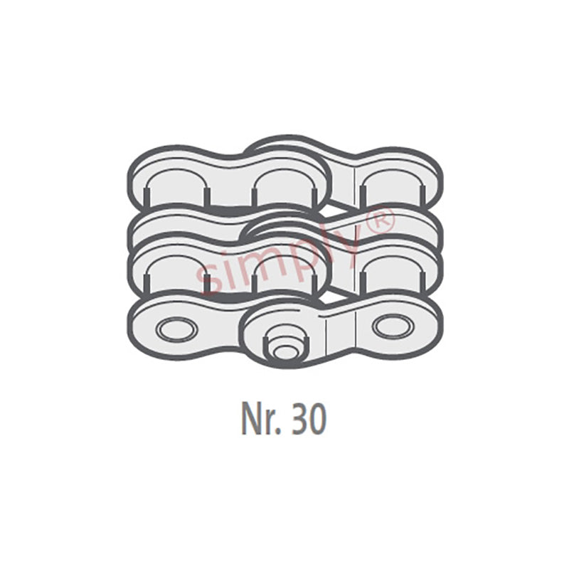 Renold Synergy 08B-2-NO30 BS Duplex Chain Double Cranked Link 1/2 inch Pitch