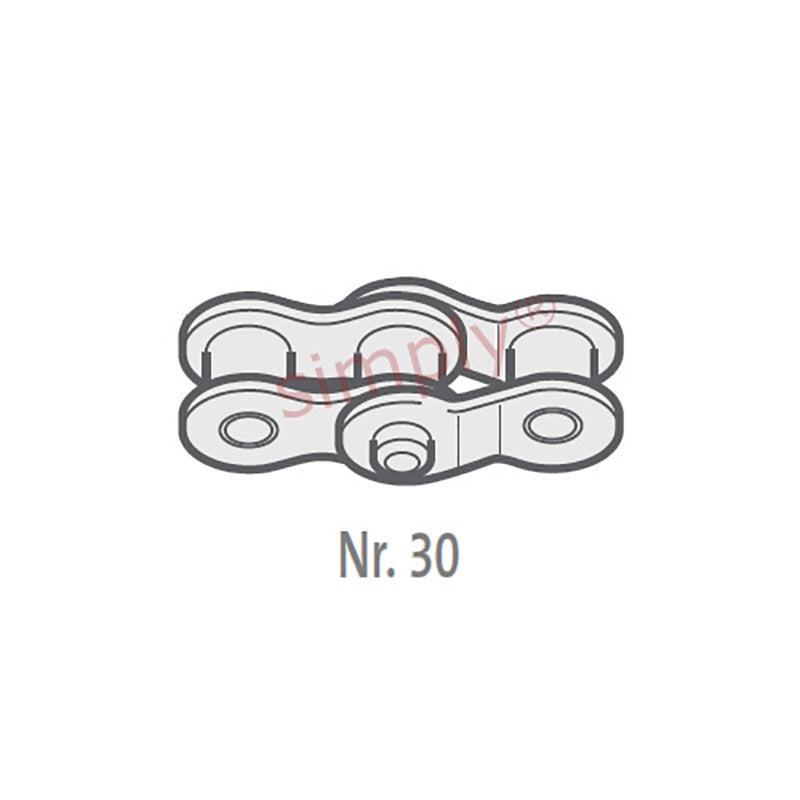 Renold Blue Box 25-1-NO30 ANSI / AS Simplex Chain Double Cranked Link 1/2 inch Pitch