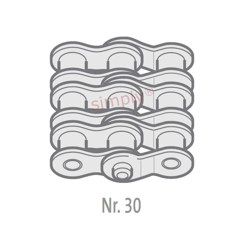 Renold Blue Box 40-3-NO30 ANSI / AS Triplex Chain Double Cranked Link 1/2 inch Pitch