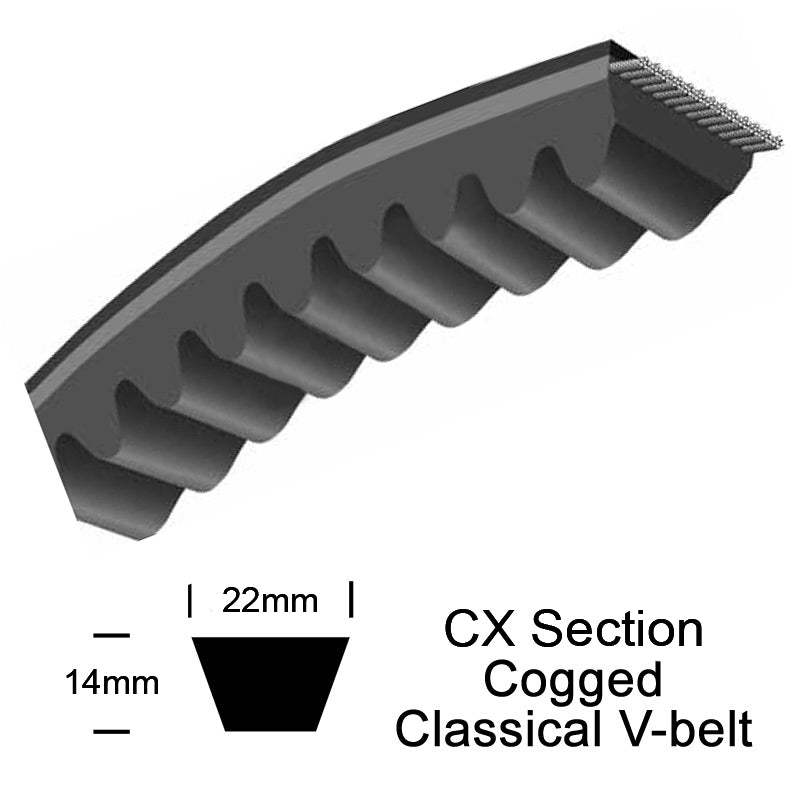 SWR CX112 Raw-Edge Cogged V-Belt - Allow 1-2 Days - Contact Us For Faster Delivery