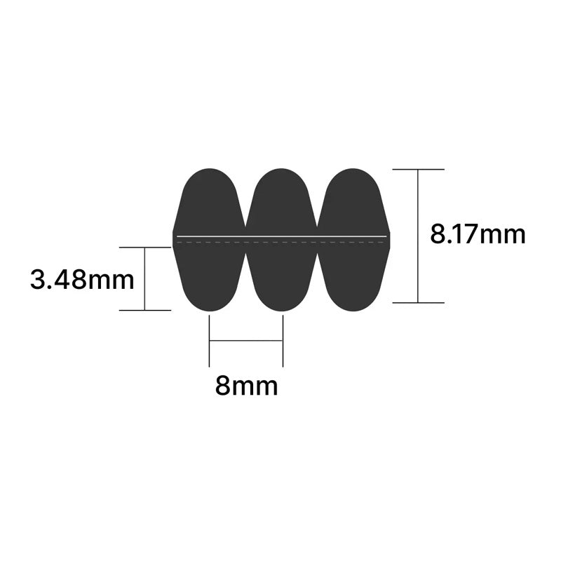 DD680-8M-50 Continental Double-Sided Timing Belt 50mm Wide 8mm Pitch 85 Teeth