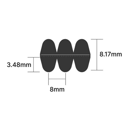 DD2400-8M-85 Continental Double-Sided Timing Belt 85mm Wide 8mm Pitch 300 Teeth