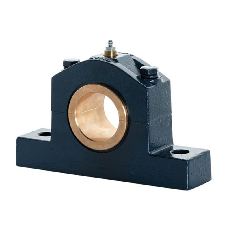 Major Brand DIN505-70M Medium Duty Metric Split Cast Iron Two Bolt Pillow / Plummer Block Housing with 70mm Bore Gunmetal Bush Insert - Allow 3-4 Weeks