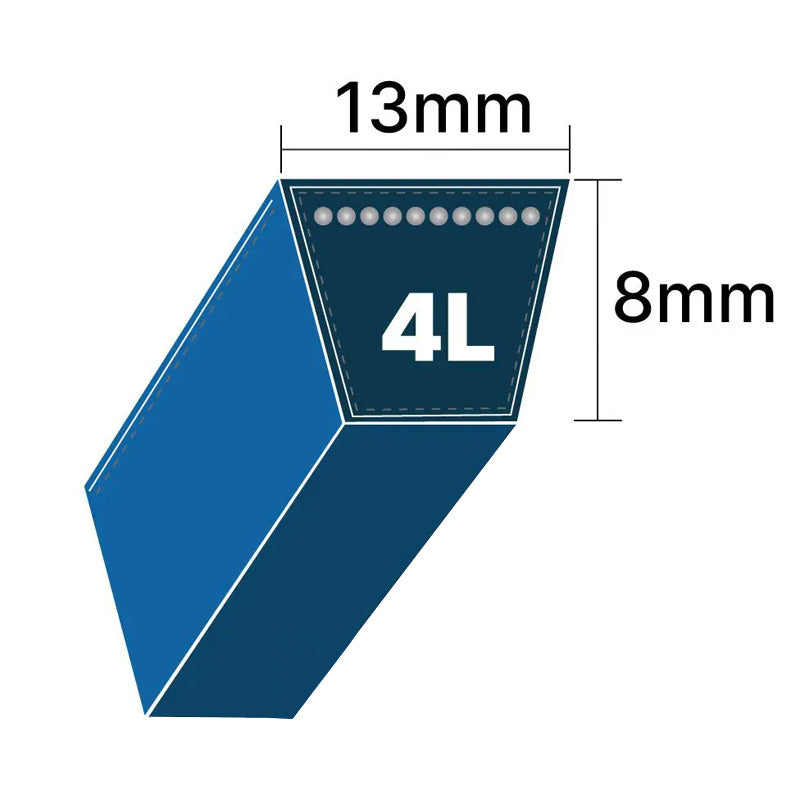 DRY-4L270K 4L Section 13x8mm Blue Cotton Dry Cover Kevlar Re-inforced Mower Wrapped V-Belt