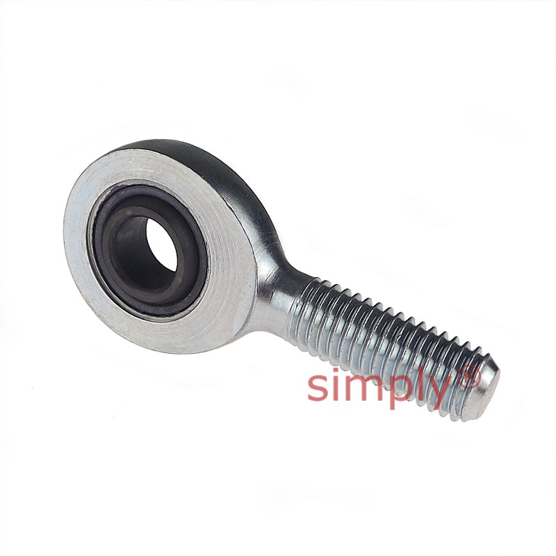 Fluro EAL8 Left Hand Zinc Plated Steel / Steel Male Plain Rod End M8 Thread
