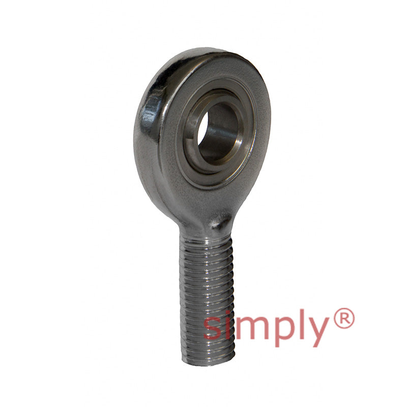 Fluro EAL80DNIRO Left Hand Stainless Steel / PTFE Lined Maintenance Free Male Plain Rod End M64x4 Thread