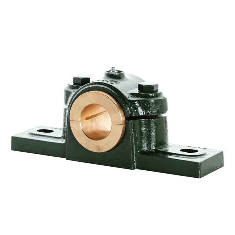 Major Brand EN115M Metric Split Cast Iron Two Bolt Pillow / Plummer Block Housing with 115mm Bore Gunmetal Bush Insert - Allow 3-4 Weeks