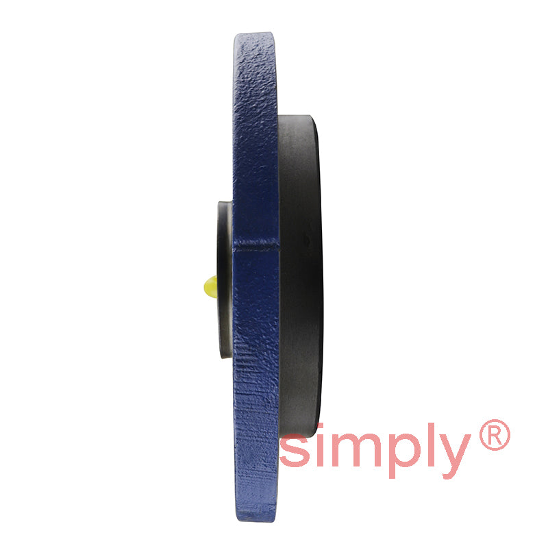 SNR ESFCE207 Metric Four Bolt Cast Iron Round Flanged Housing with 35mm Eccentric Collar Insert