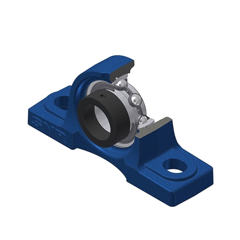SNR ESP209 Metric Cast Iron Two Bolt Pillow / Plummer Block Housing with 45mm Eccentric Collar Insert - Allow 2-3 Days