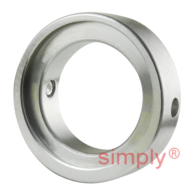 SNR EXF310 Metric Four Bolt Square Cast Iron Flange Housing with 50mm Bore Eccentric Collar Insert