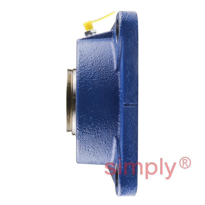 SNR EXFE210 Metric Four Bolt Square Cast Iron Flange Housing with 50mm Bore Eccentric Collar Insert