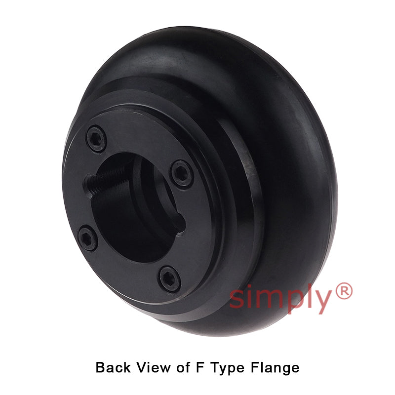 Major Branded F50F/F50F Inner Facing Taper Bores Type Tyre Drive Coupling Assembly with Natural Rubber Tyre