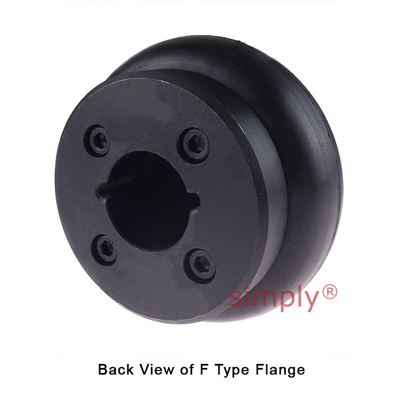 Major Branded F40H/F40F Inner/Outer Facing Taper Bores Type Tyre Drive Coupling Assembly with Natural Rubber Tyre