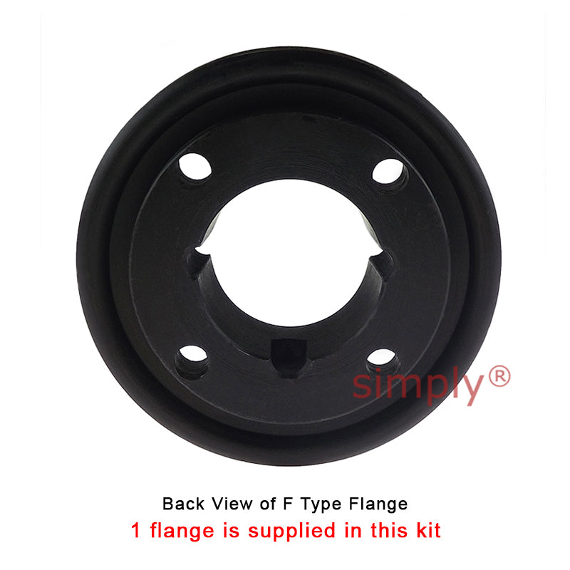 Major Branded F50F/F50B Inner Facing Taper Bore/Pilot Bored Tyre Drive Coupling Assembly with Fire Resistant Antistatic (F.R.A.S) Tyre