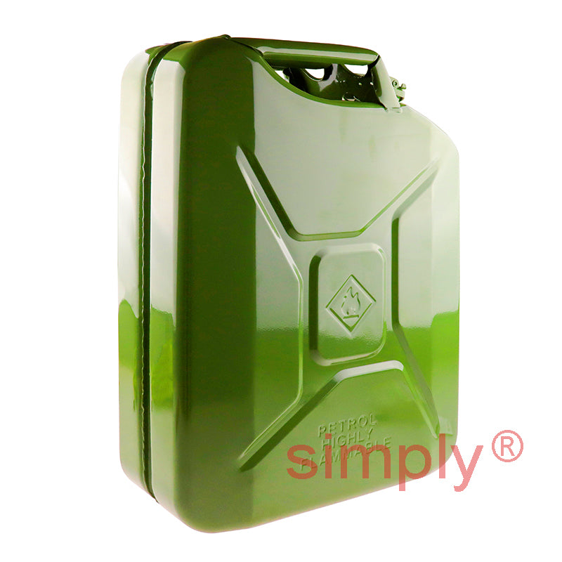 FCG20 Rugged Heavy Duty Metal Fuel Can 20L Green for Petrol Diesel Oil Kerosene Paraffin Gasoline etc