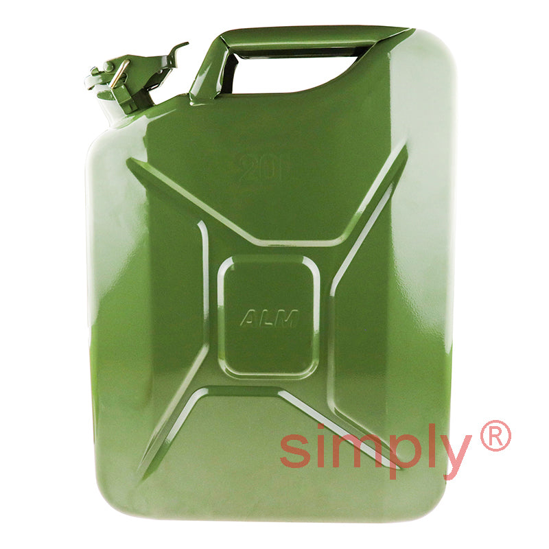 FCG20 Rugged Heavy Duty Metal Fuel Can 20L Green for Petrol Diesel Oil Kerosene Paraffin Gasoline etc