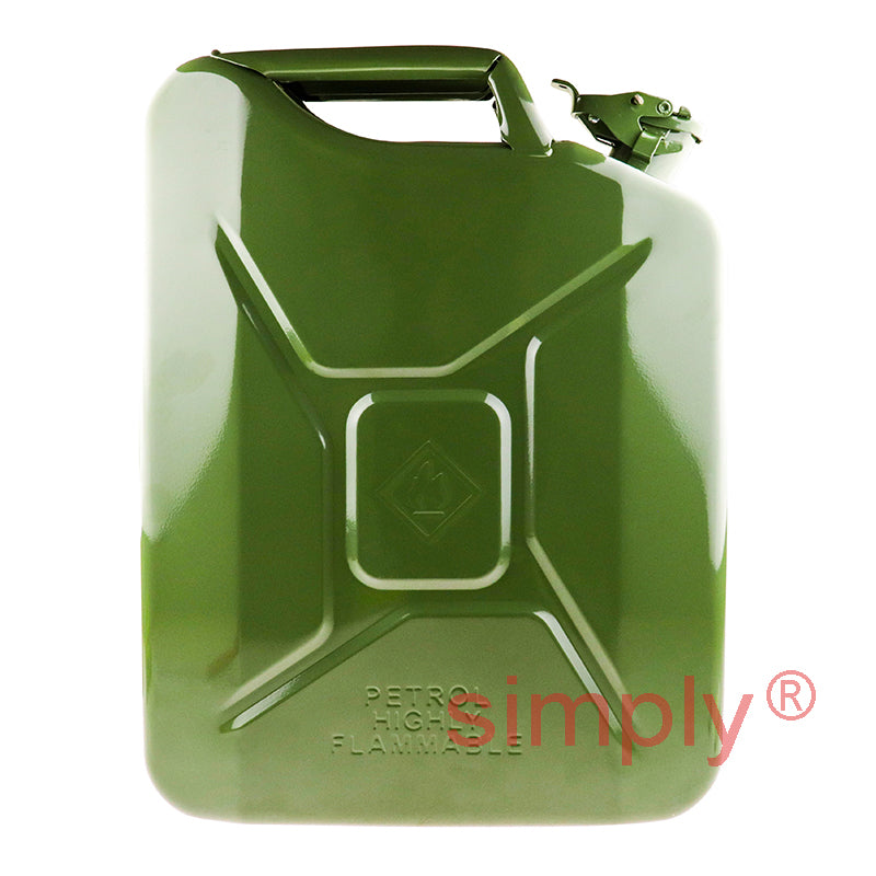 FCG20 Rugged Heavy Duty Metal Fuel Can 20L Green for Petrol Diesel Oil Kerosene Paraffin Gasoline etc