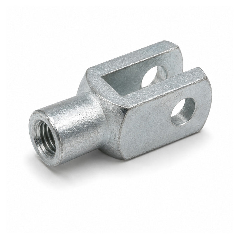 Durbal DG42X84 Right Hand Female Galvanised Steel Clevis 42mm Bore 84mm Base / Bore Center M42x2 Thread - Allow 7-10 Days
