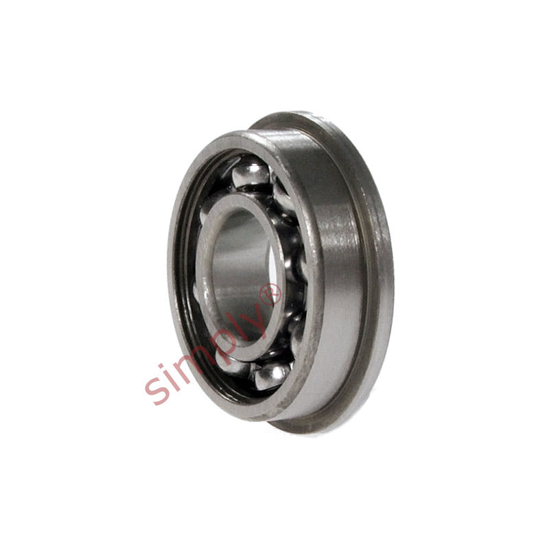 SFR25 Budget Stainless Steel Open Flanged Deep Groove Ball Bearing 1/8x5/16x7/64 inch