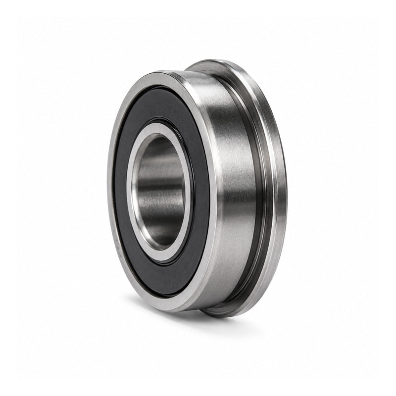 SF6242RS Budget Rubber Sealed Stainless Steel Flanged Deep Groove Ball Bearing 4x13x5mm