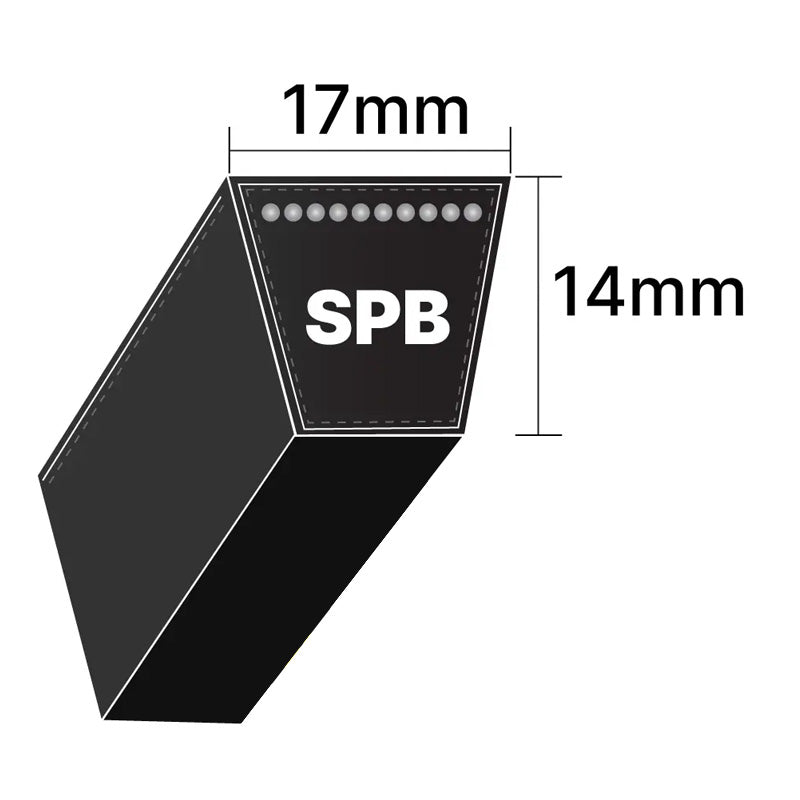 FSPB3000 SPB Section Anti Static Fire Resistant Wrapped V-Belt 17x14mm
