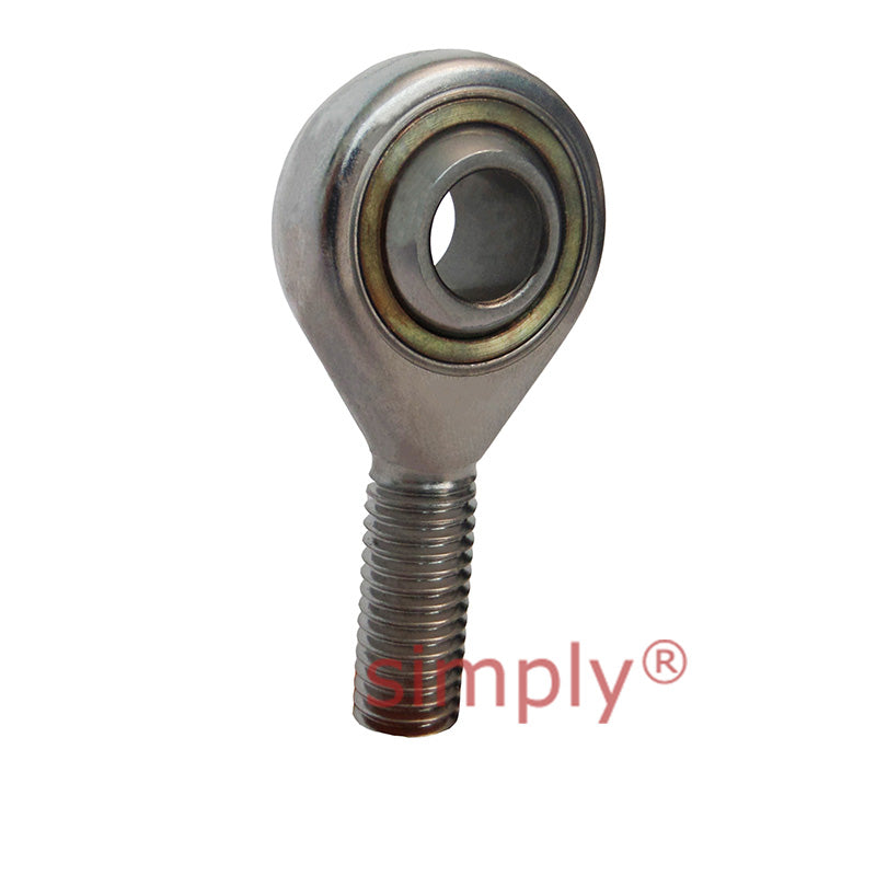 Fluro GARSW25 Right Hand Stainless Steel / PTFE Lined Maintenance Free Male Plain Rod End M24x2 Thread