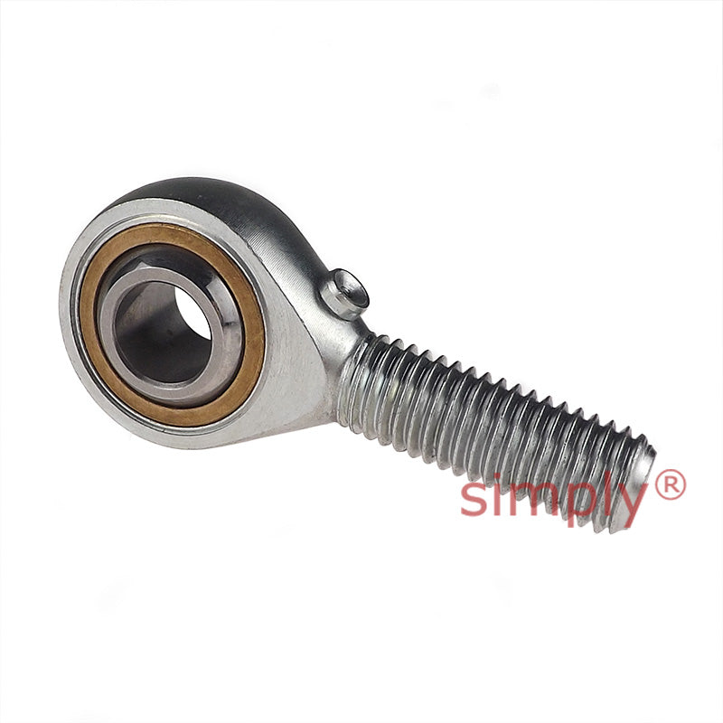 Fluro GAS06 Right Hand Steel / Bronze Male Plain Rod End M6 Thread