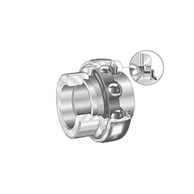 INA GE20XLKRRBFA125.5 Metric Spherical Outer Bearing Insert with Anti-Corrosion Protection with R Seals and Eccentric Collar 20x47x43.7mm