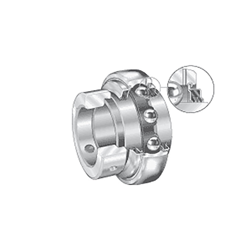INA GE55XLKTTB Metric Spherical Outer Bearing Insert with T Seals and Eccentric Collar 55x100x71.4mm