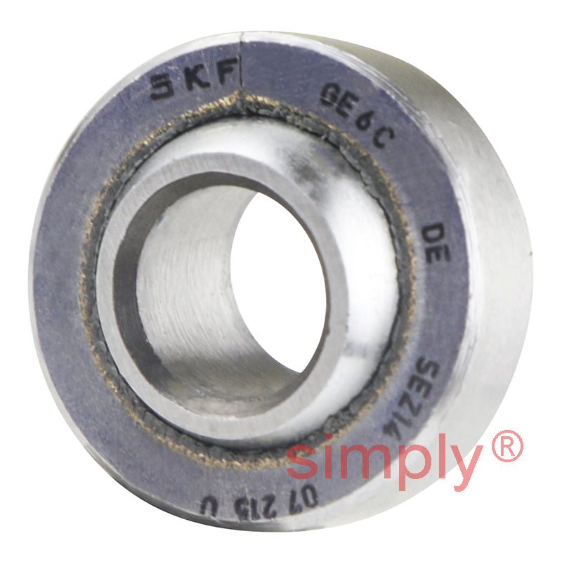SKF GE6C Maintenance Free Spherical Plain Bearing Steel / Bronze 6x14x6x4mm