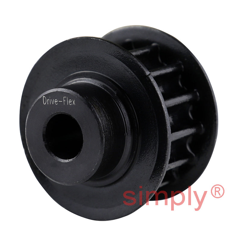 P38-14M-55F - 14mm Pitch 38 Tooth Flanged HTD Type Steel Pilot Bore Timing Pulley for 55mm Wide Belts