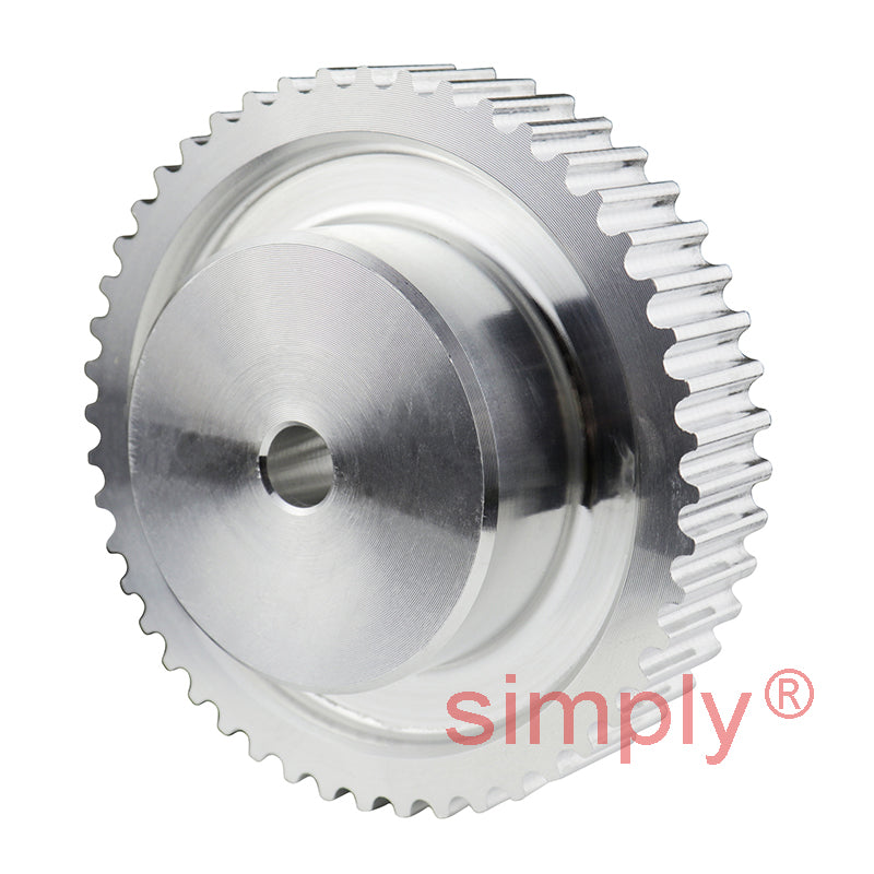P80-14M-170 - 14mm Pitch 80 Tooth Flangeless HTD Type Cast Iron Pilot Bore Timing Pulley for 170mm Wide Belts