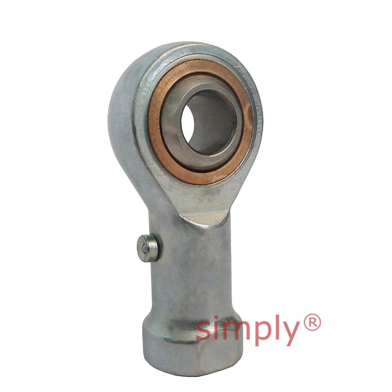 Fluro GILS03 Left Hand Steel / Bronze Female Plain Rod End (without lubrication hole) M3 Thread