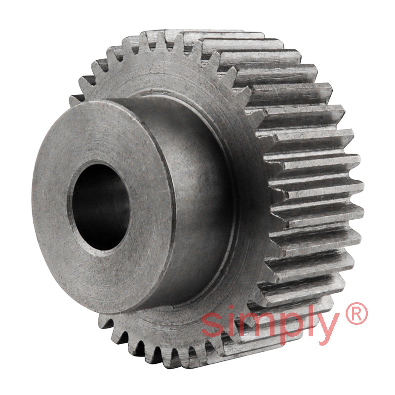 SS10/39B-10 Metric EN8 Spur Gear 39 Tooth 1 Mod Pilot Bored 12mm Or Smaller (H8)