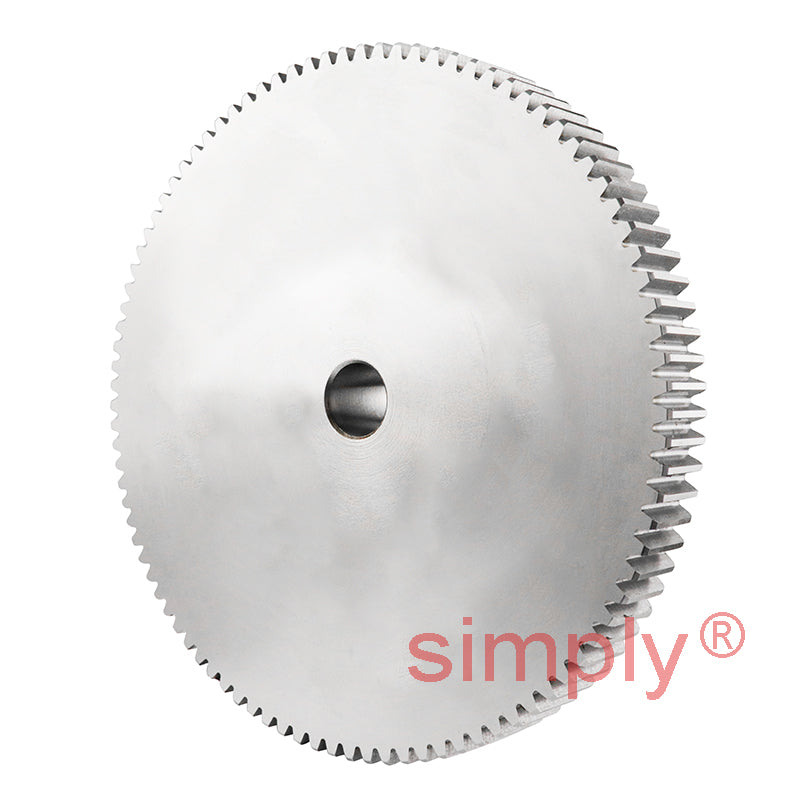 SS20/95B-20 Metric EN8 Spur Gear 95 Tooth 2 Mod Pilot Bored 20mm (H8)