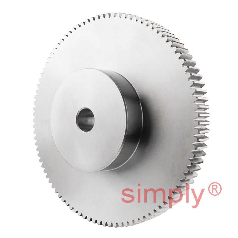 SS20/95B-20 Metric EN8 Spur Gear 95 Tooth 2 Mod Pilot Bored 20mm (H8)