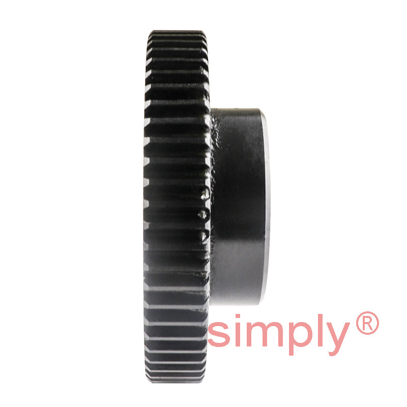 SSB10/60B-10 Metric EN8 Spur Gear 60 Tooth 1 Mod Pilot Bored 12mm Or Smaller (H8) Black Oxide Finish