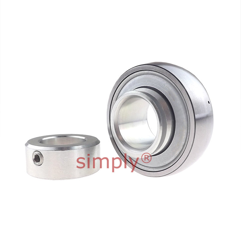 Major Branded GRAE35XLNPPB Metric Spherical Outer Bearing Insert with P Seals and Eccentric Collar 35x72x39mm