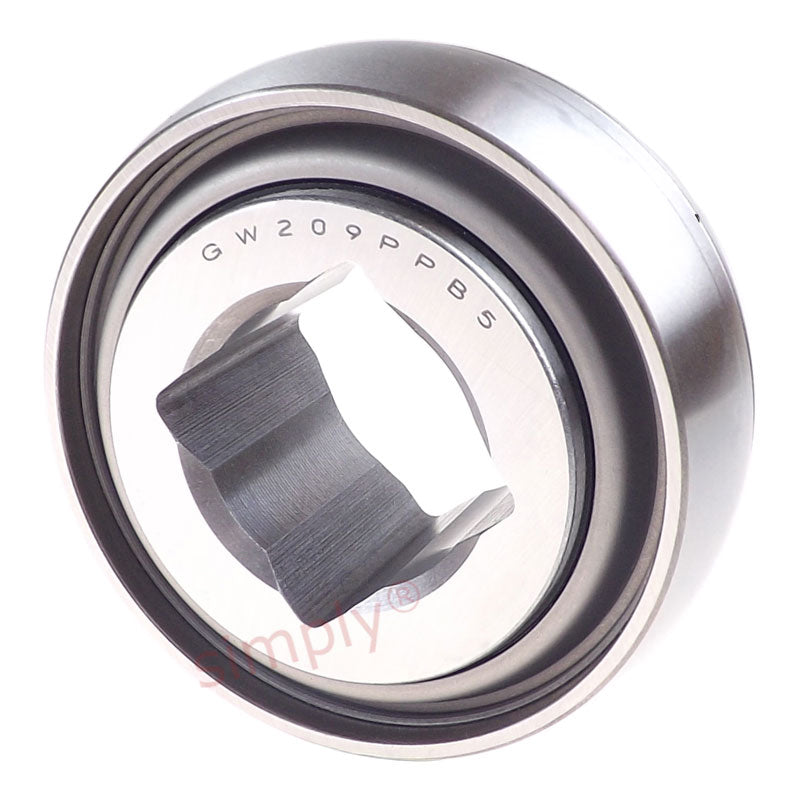Major Branded GW209PPB5 Gang Disc Harrow Spherical Outer Square Bore Standard Relubricatable Bearing 1.29x3.3465x1.438 inch
