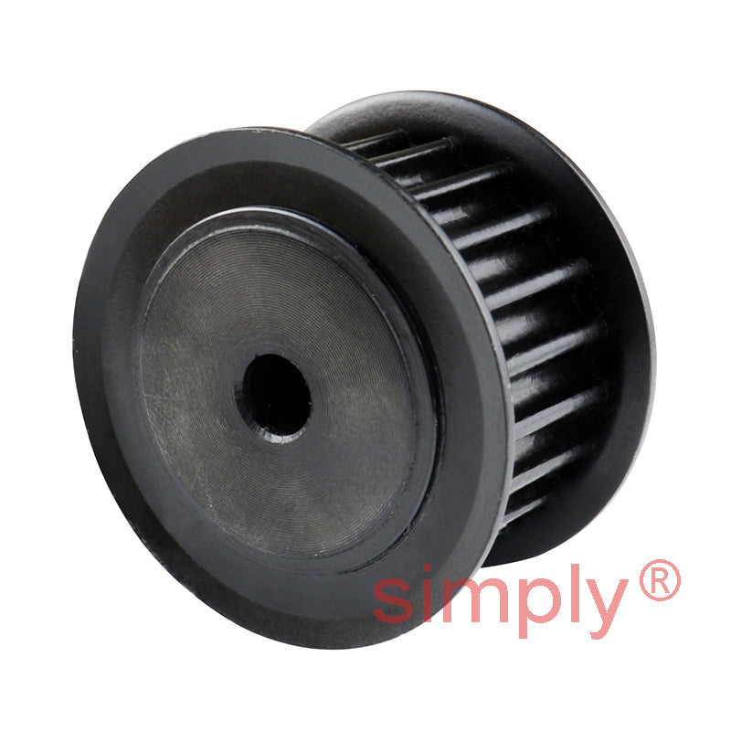 P21-5M-15F - 5mm Pitch 21 Tooth Flanged HTD Type Steel Pilot Bore Timing Pulley for 15mm Wide Belts