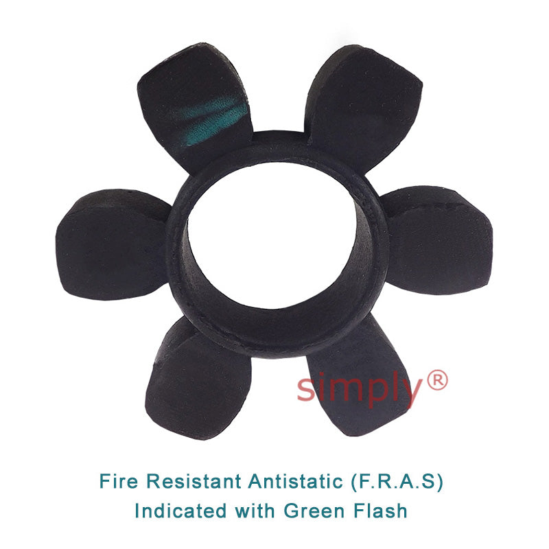 Major Branded HRC230B Coupling Assembly Pilot Bored Nominal 25mm Max Bore 100mm with Fire Resistant Antistatic (F.R.A.S) Insert